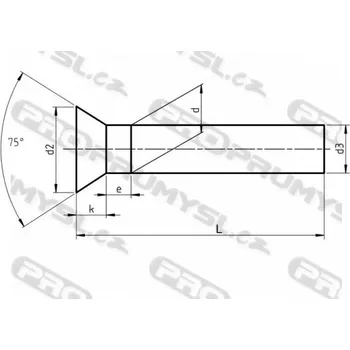 Nýt Nýt zápustná hlava DIN 661 3x12 nerez A2