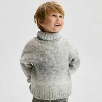 Chlapecká mikina Reserved - Rolák s příměsí vlny - světle šedá - 675FH-09X - 675FH-09X-104