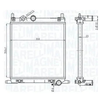 Chladič motoru Chladič, chlazení motoru MAGNETI MARELLI 350213167500