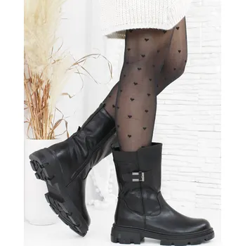 Dámské kozačky Cathay moda Černé kozačky 2872-1B Velikost: 39