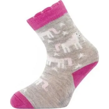 Novia Dětské ponožky s ABS jednorožec 1513 Barva: Šedá, Velikost: 18/20