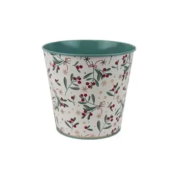 Květináč Květináč plech vánoční 14,5 x 13cm