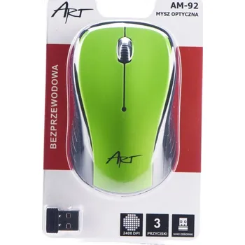 Myš Ostatní Myš ART bezdrátová optická USB AM-92 zelená