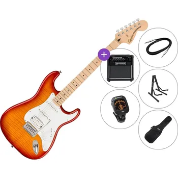 Kytara Fender Squier Affinity Series Stratocaster FMT SET 2 Sienna Sunburst Elektrická kytara
