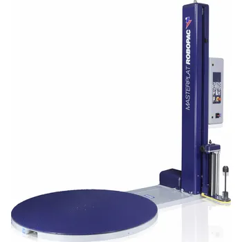 Obalový materiál ROBOPAC Ovinovací stroj MASTERPLAT PLUS Ovinovací stroj: MASTERPLAT PLUS FRD - s jednotkou FRD pro mechanické napínání fólie a mechanické ovládání napínání