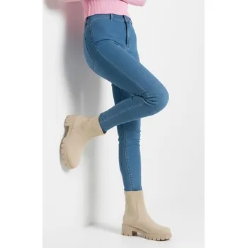 Sinsay - Džíny skinny s vysokým pasem - modrá - 3152B-55J - 3152B-55J-42