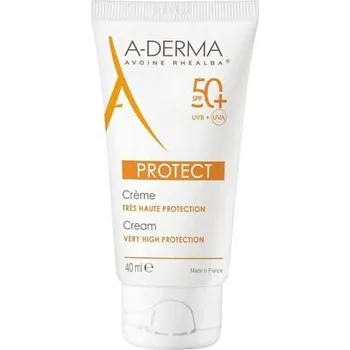 Pleťový krém A-DERMA Ochranný krém pro suchou pleť SPF 50+ Protect (Fragrance-Free Sun Cream) 40 ml + 2 měsíce na vrácení zboží