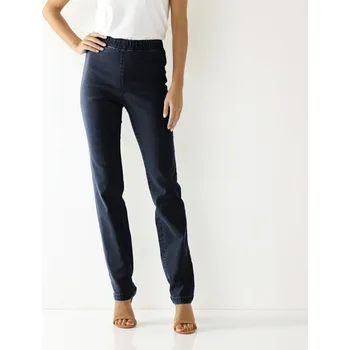 Dámské kalhoty Tvarující kalhoty s pružným pasem a efektem plochého břicha tmavě modrá 44