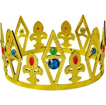 Karnevalový doplněk Koruna Widmann 4547K královská zlatá s kameny