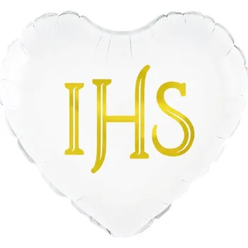 Balónek Fóliový balónek ve tvaru srdce IHS PartyPal 45 cm bílý