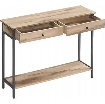 Konferenční stolek Konzolový Stolek Songmics černá, odstíny hnědé matné 100 x 80 x 27 cm