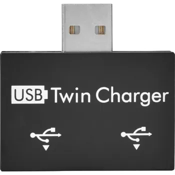 USB hub Hub 2x USB 2.0 Porty Rozbočovač Čtečka Černý