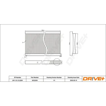 Kabinový filtr Kabinový (pylový) filtr DRIVE+ DP1110.12.0399