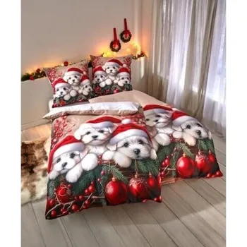 Povlečení Povlečení na jednolůžko Štěňátka mix barev 000 135 x 200 cm 80 x 80 cm