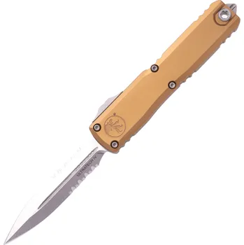 kapesní nůž Microtech ULTRATECH GEN IV D/E STONEWASH PART SERRATE TAN 11224-11TA