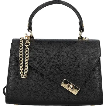 Kabelka Dámská kožená kabelka do ruky černá - Delami Vera Pelle Melania černá