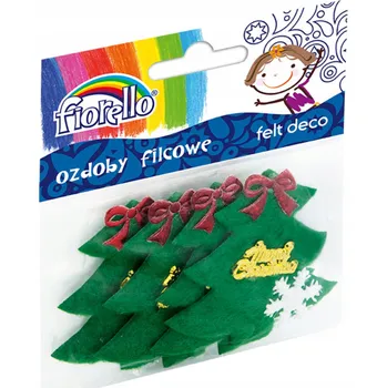 Vánoční ozdoba Vánoční ozdoby filcové STROMEČEK 4 kusy Fiorello