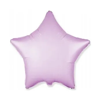 Balónek Fóliový balónek HVĚZDA SATÉNOVÁ PASTELOVÁ LILKOVÁ 45 cm (18 palců)
