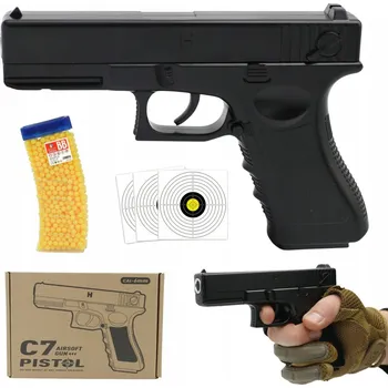 Dětská zbraň PISTOLE NA KOVOVÉ KULIČKY REPLIKA IMITACE 6mm + DÁREK 800ks KULIČEK