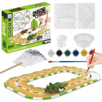 kreativní sada KREATIVNÍ SADA SÁDROVÁ NA MALOVÁNÍ DINO DRÁHA FORMY DINOSAURUS BARVY ŠTĚTEC