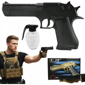 KOVOVÁ PISTOLE NA KULIČKY DESERT EAGLE DEAGLE ASG 6mm CSGO CS2 PEVNÁ