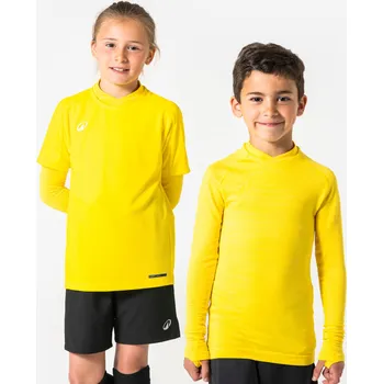 KIPSTA Dětské spodní termo triko s dlouhým rukávem bezešvé Keepdry 8 LET BÉŽOVÁ|ŽLUTÁ