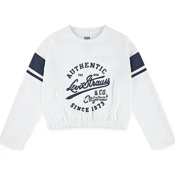 Chlapecké tričko Dětské tričko s dlouhým rukávem Levi's VARSITY LS TEE bílá barva, 4EN503 00X, vel. 164