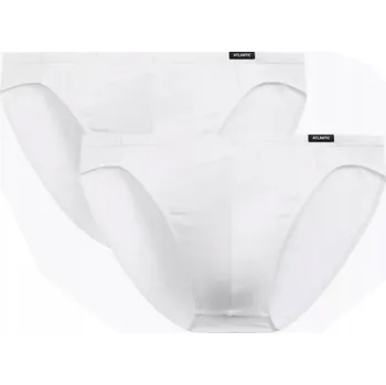 Slipy Atlantic Pánské slipy slipy modal bavlna Pima 014 2-pack bílé M
