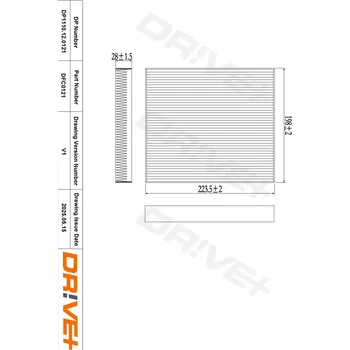 Klimatizace automobilu Kabinový (pylový) filtr DRIVE+ DP1110.12.0121