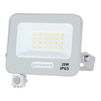 Svítidlo Optonica LED SMD FLOODLIGHT bílé 20W 90lm/W AC180-265V 120° IP65 4000K + SENSOR - 15cm CABLE