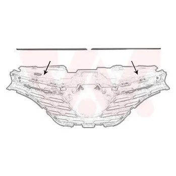 Lišta karosérie Ozdobná / ochranná lišta, mřížka chladiče VAN WEZEL 4424517