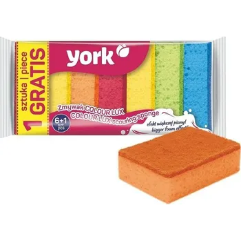 Mycí prostředek York Houbičky barevné na nádobí 6 ks plus 1