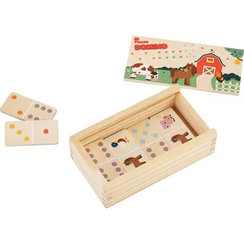 Dřevěná hračka 2Kids Toys Dřevěné domino - Farma