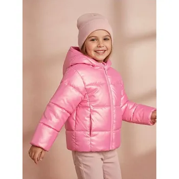 Dívčí bunda Sinsay - Prošívaná bunda s holografickým efektem - růžová - 722EI-39X - 722EI-39X-98