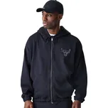 mikina New Era Linear Oversized Hoodie Zip NBA Chicago Bulls - Black L