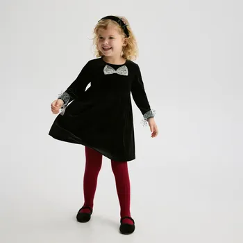 Dívčí šaty Reserved - Velurové šaty - černý - 512FW-99X - 512FW-99X-98