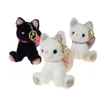 plyšák Brelok pluszowy kot 12x10x8cm MIX