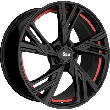 Alu kolo MAM Alu Kola Mam Rs5 7.5X17 5X114.3 ET30 Black Painted Red Inside 72.6