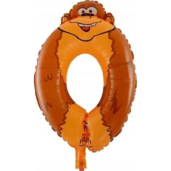 Balónek Fóliový balónek ČÍSLICE ČÍSLICE 0 OPICE ZVÍŘATA