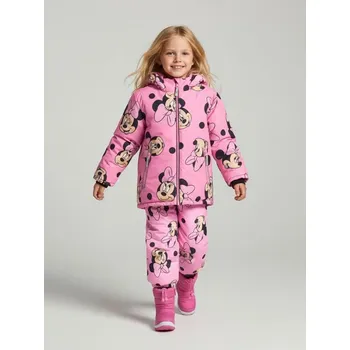 Dívčí bunda Sinsay - Zateplená bunda s kapucí Minnie Mouse - růžová - 887DX-30X - 887DX-30X-98
