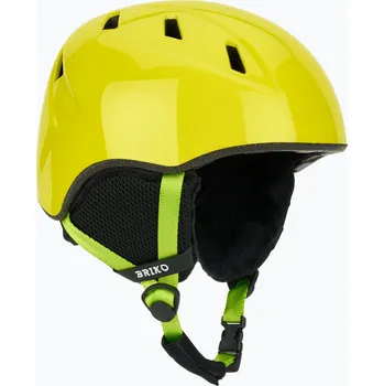 Dětská lyžařská helma Briko Makalu Jr shiny sunflower yellow/lineade green