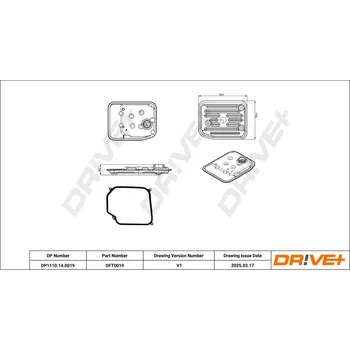 Hydraulický filtr Sada hydraulického filtru, automatická převodovka DRIVE+ DP1110.14.0019