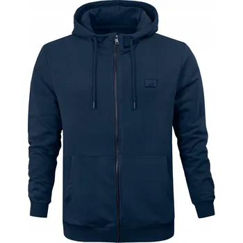 Pánská mikina Pánská mikina na zip s kapucí tenká basic tmavě modrá XXL Pako Jeans