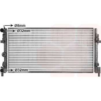 Chladič motoru Chladič, chlazení motoru VAN WEZEL 58012728