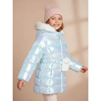 Dívčí bunda Sinsay - Zateplená bunda s kapucí - zelená - 748EI-07X - 748EI-07X-116