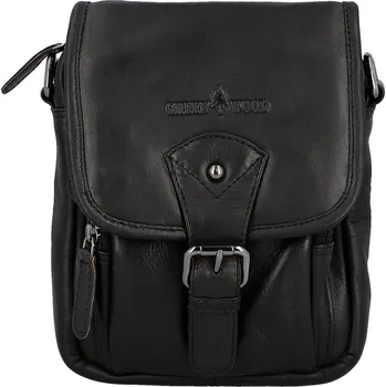 Pánská kožená taška přes rameno černá - Greenwood Toan černá