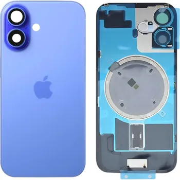 Náhradní kryt pro mobilní telefon Apple iPhone 16 - Náhradní zadní sklo housingu se sklíčkem kamery a Magsafe (Ultramarine - Blue)