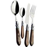 BUGATTI Aladdin Onyx 24 ks hnědá - nerezová sada příborů pro 6 osob