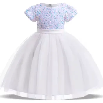 Dívčí sukně Elegantní dívčí šaty s flitry (vel. pro 2-10 let) Barva: Bílá, Velikost: 100