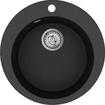 Granitový dřez Granitový dřez Helika CLARUS SR100 black metallic